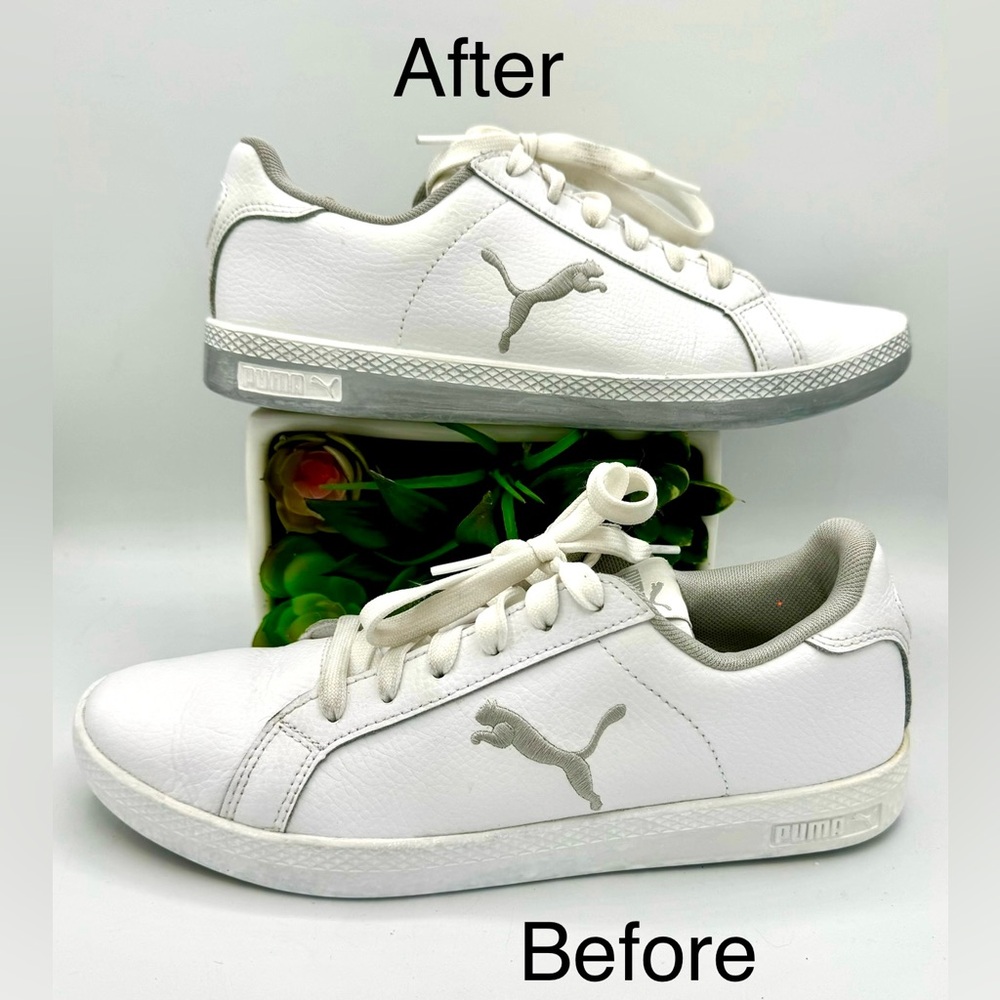 🌺PUMA Leather Lace-up Sneakers Smash Cat Sneakers. One-Of-A-Kind🌸🌺